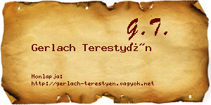 Gerlach Terestyén névjegykártya